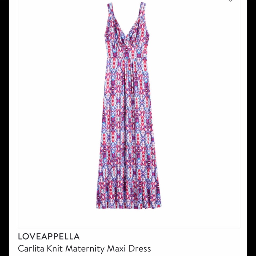 Printed maxi maternity dress